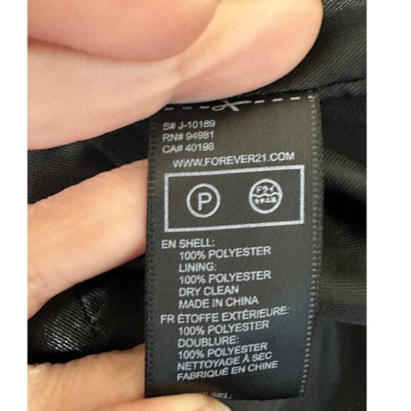 Forever 21 black one button fitted cocktail blazer size Small - Picture 4 of 10